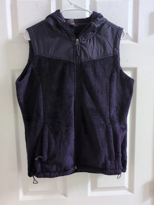 Made For Life Fuzzy Purple Hooded Athletic Vest With Drawstring Size Large - Image 1 of 4