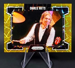 Charlie Watts /10 2025 Panini Prizm The Rolling Stones Gold Lazer SSP - Picture 1 of 13