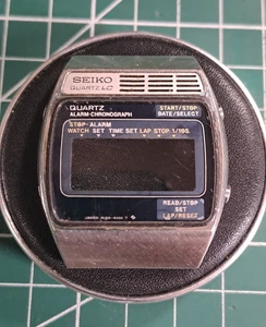 Rare Vintage (1977) Seiko A159-4000 LCD ONLY CASE *Spare-Parts Repair Fix* - Imagen 1 de 9