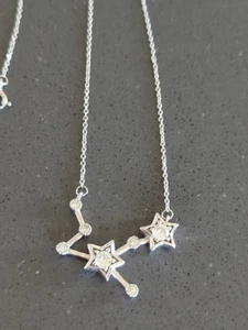 Sterling Silber Jungfrau Sternbild Halskette mit CZ & Kette Nachlass Schmuck F167 - Bild 1 von 6