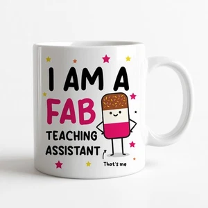 Gift For Teaching Assistant Thank You Gift FAB TA Mug Teacher Appreciation Gift  - Picture 1 of 9