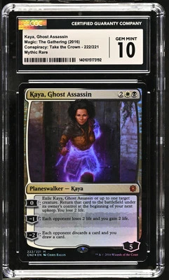 KAYA, GHOST ASSASSIN Conspiracy Take the Crown Alt Art Foil CGC 10 Gem Mint MTG - Image 1 of 2