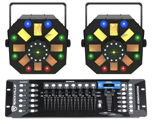 (2) Chauvet DJ Swarm Wash FX ILS RGBAW+UV LED Derby/Laser Lights+DMX Controller - Picture 1 of 12