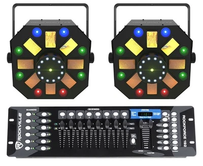 (2) Chauvet DJ Swarm Wash FX ILS RGBAW+UV LED Derby/Laser Lights+DMX Controller - Image 1 of 4