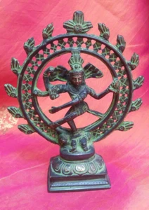 Nataraja Shiva Statue Vintage Statue Bronze Handmade India Natraj Deity Asia I - Picture 1 of 6