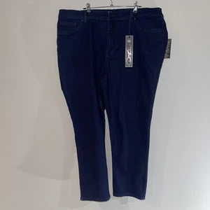 NWT DG2 Diane Gilman Jeans Plus Size 20W Dark Wash Blue Stretch - Picture 1 of 7