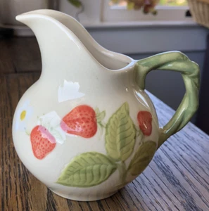 Vintage Franziskaner Erdbeere Fair Sahnekrug Made in USA - Bild 1 von 6