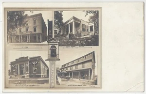 1914 New Harmony, Indiana - FOTO REAL hotel, internado, tarjeta del centenario - Imagen 1 de 2