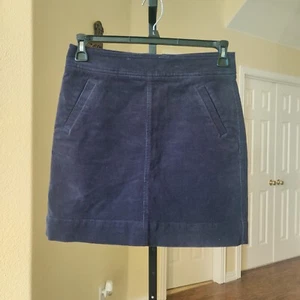 LOFT Corduroy Pocket Mini Black Skirt Size 2 Women's - Picture 1 of 9