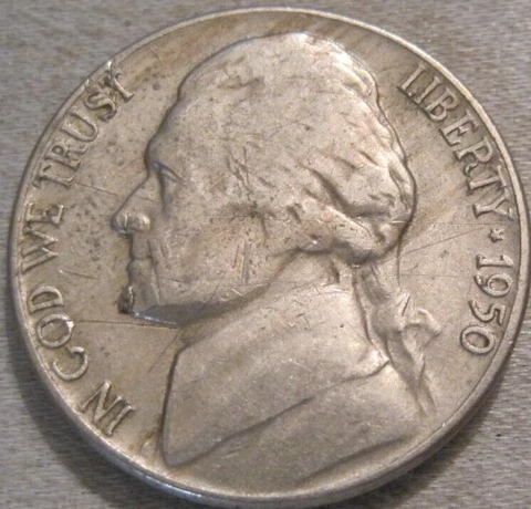 SELLING AS SHOWN - 1950 P JEFFERSON NICKEL *** 164 Cover