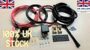 Campervan Split Charge Relay Kit - Leisure Battery 200 Amp x 2M Power Cable - Picture 1 of 9