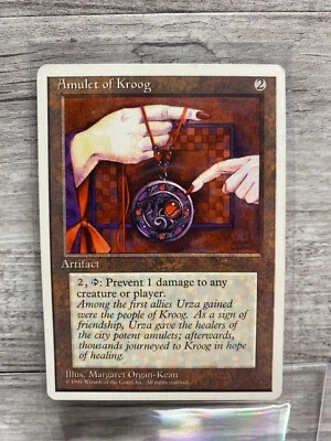 AMULET OF KROOG Artifact MTG Revised Edition Magic - Image 1 of 2