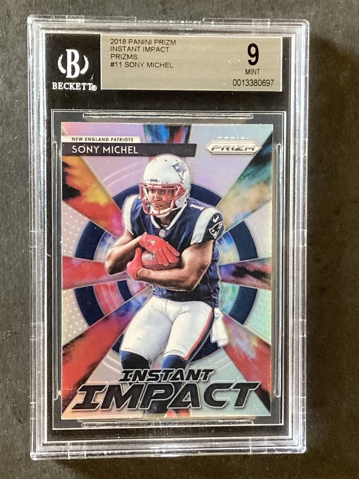 2018 Prizm Sony Michel Instant Impact Refractor RC Patriots MINT BGS 9 - Image 1 of 1