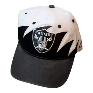 Rare Vintage 90s Oakland Raiders Reebok Sharktooth Adjustable Strap Hat Cap - Picture 1 of 9
