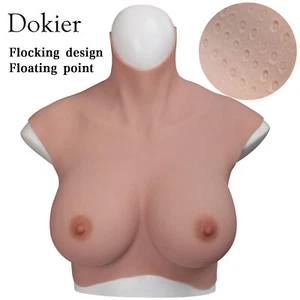 Flocking Design B-K Cup Silikonowe formy piersi Napierśnik Sztuczne boobs z żyłami - Zdjęcie 1 z 22