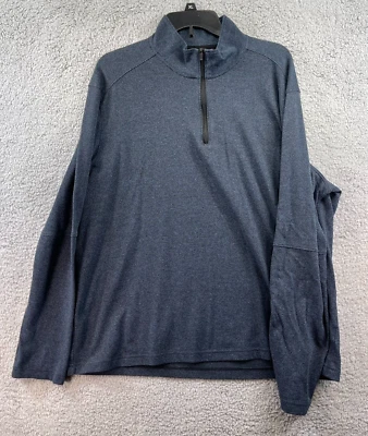 Marc Anthony Shirt  mens Size XXL 1/4 Zip Mock Neck Knit Shirt Pullover  Blue - Image 1 of 4