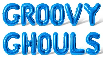 GROOVY GHOULS Letra Globo Banner - 16" Globos Decoraciones Fiesta Halloween Foto 1 de 4