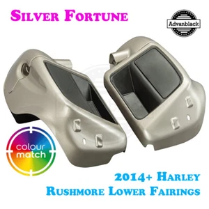 Silver Fortune Lower Vented Fairings Kit Glove Fit 14+ Harley Touring FLHX - Foto 1 di 11