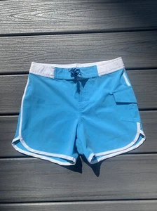 LL Bean Girl’s Sz 10 Boardshorts/Bikini Cover-Up ~Light Blue/White~ - Picture 1 of 5