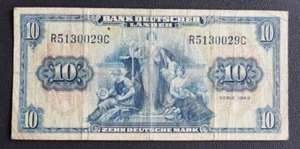 ALLEMAGNE - GERMANY - BILLET DE 10 DEUTSCHE MARK SERIE 1949. - Picture 1 of 2