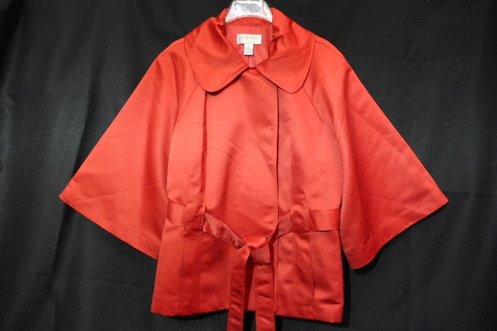 Chaqueta VICTOR COSTA Ocasión Roja Mezcla Elástica Inspirada en ModCape Para Mujer Talla XL-B77 Foto 1 de 1