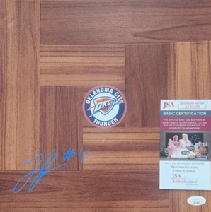 Isaiah Joe Signed Floorboard w/ JSA COA #AT63450 OKC Oklahoma City Thunder - Picture 1 of 2