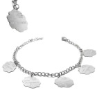 Bracelet pour femme - Acier 316 argenté - Chaine et motifs 
