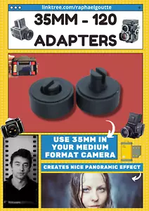 35mm to 120 Film Adapter Canister Converter 135 film to 120 Medium Format Camera - Picture 1 of 9
