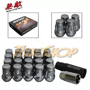 MUTEKI LOCK SR35 WHEEL LUG NUTS 12X1.25 M12 1.25 ACORN RIM CLOSE END 20 SILVER N - Picture 1 of 2