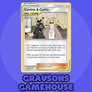 Pokemon - Cynthia & Caitlin - 189/236 - Cosmic Eclipse - MINT - Picture 1 of 2