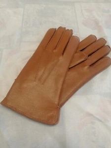 Herren Lederhandschuhe nuss Gr. 8 1/4 mit Wollstrickfutter - Bild 1 von 4