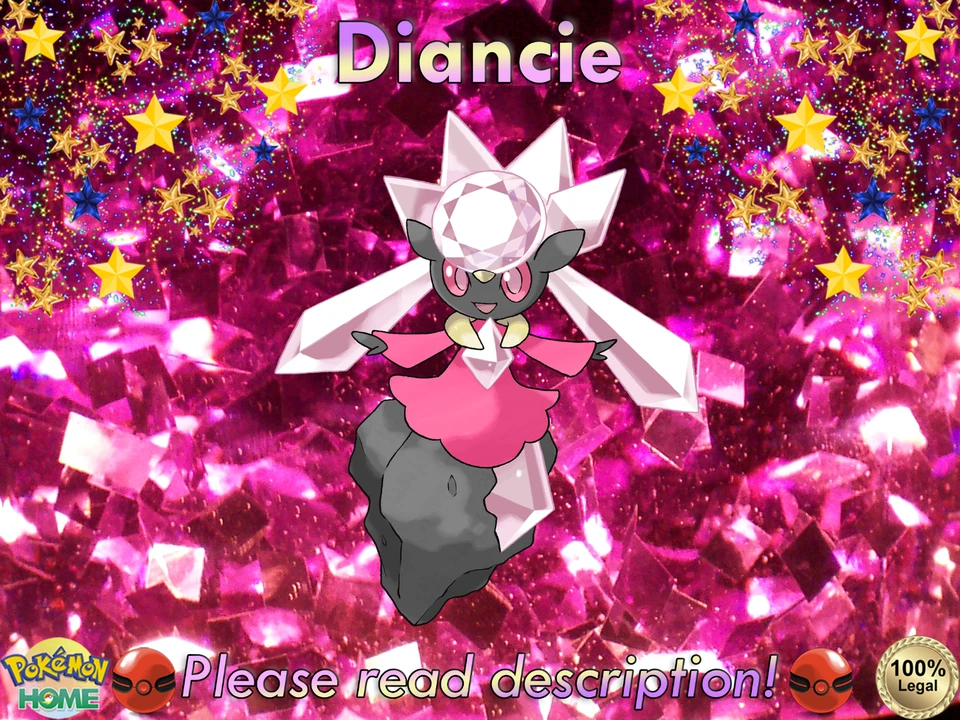 ✨Shiny Diancie EVENT 6IV✨Pokémon Sword Shield Scarlet Violet HOME (💯Legal) - Image 1 of 1