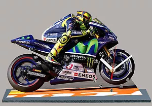 VALENTINO ROSSI 2015, MOTO GP, Reloj en modela miniatura, -08 - Imagen 1 de 1