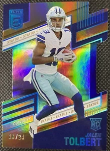 2022 Panini Donruss Elite Jalen Tolbert Blue Status Rookie Die Cut /24 #158 - Picture 1 of 2