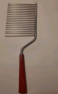 Vintage Angel Food Cake Cutter Silver Plated With Red Handle - Picture 1 of 5