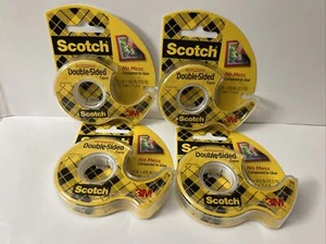 Scotch Double Sided Tape, Permanent, 1/2 in x 450 (12.5 YD)  -Lot of 4- NEW - Picture 1 of 5