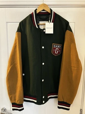 Mens Gant 3XL Varsity Jacket BNWT Tartan Green Wool Blend Varsity Jacket RRP£350 - Image 1 of 4
