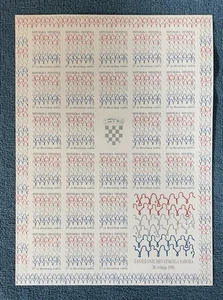 Croacia #RA23a, 2,20d Fondo de Trabajadores Croatas IMPERF, hoja como nueva/25, MNH (R10-77 g) - Imagen 1 de 1