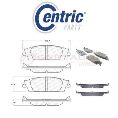 Centric Ceramic Disc Brake Pads w Shims for 2017 GMC Yukon XL 5.3L V8 - lt - Image 1 of 4