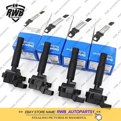 4PCS Genuine DELPHI Ignition Coil  For Mercedes-Benz C250 SLK250 A0001502580 - Image 1 of 4