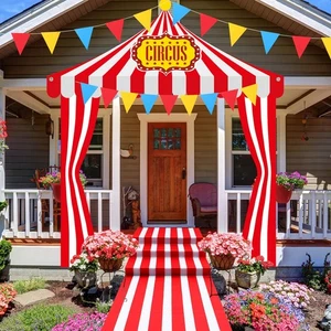 5 Pcs Carnival Entryway Party Decorations Set Circus Tent Decorations Red and... - Picture 1 of 7