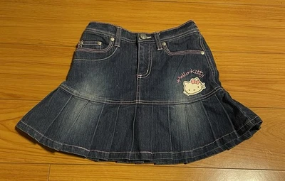 Falda vaquera Hello Kitty Sanrio Y2K niñas/niños talla 6 nueva con etiquetas vintage años 2000 Foto 1 de 4