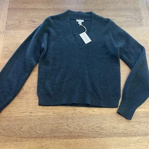 Sundance anthrazit PETITE SMALL Rowan Kaschmir Langarm V-Ausschnitt Pullover neu mit Etikett 332 - Bild 1 von 2