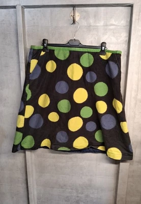 Laura Ashley Polka Dot Linen Blend A-Line Skirt with Pockets UK 20 VGC Black Mix - Image 1 of 4