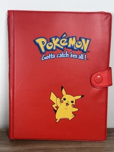 Vintage 1999 Authentic Red Pikachu Pokemon 4-Pocket Card Binder Book Album - Bild 1 von 5
