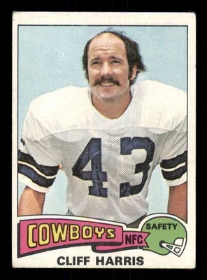 1975 Topps #490 Cliff Harris RC/Rookie Cowboys HOF b VG-EX (4) - Image 1 of 2