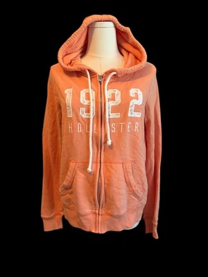 Hollister Hoodie Womens Large Full Zip Embroidered Lace Spell Out Skater Y2K - Image 1 of 4