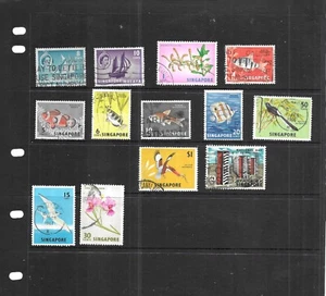 SINGAPORE 1955-1996. SELECTION OF 13.  FINE USED. AS PER THE SCAN. - Picture 1 of 3
