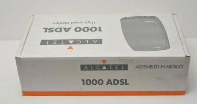 Black Alcatel 1000 ADSL High Speed Modem with power supply Powers on Untested. - Image 1 of 4