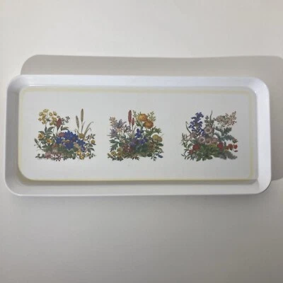 Pimpinela vintage - flores silvestres - bandeja para servir de melamina tamaño mediano (13x6x1) Foto 1 de 4